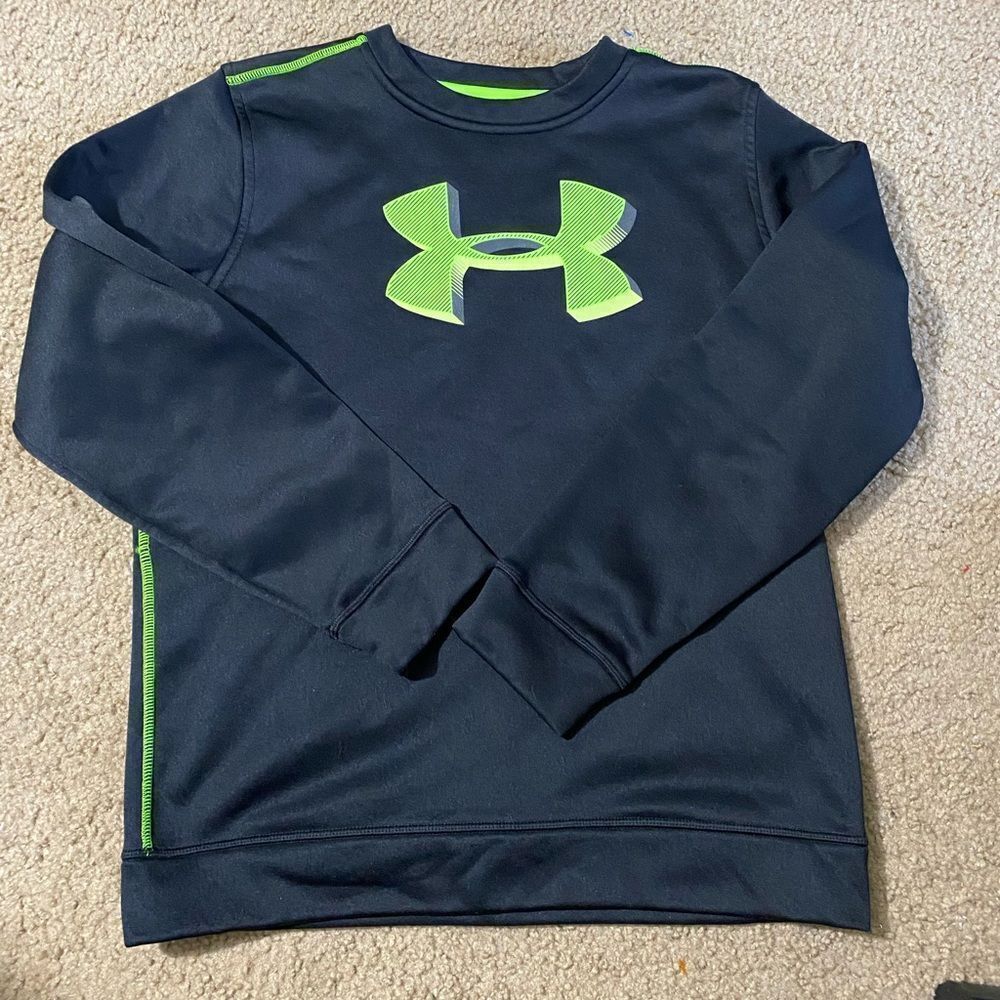 Boys Under Armour Black Crewneck Sweatshirt